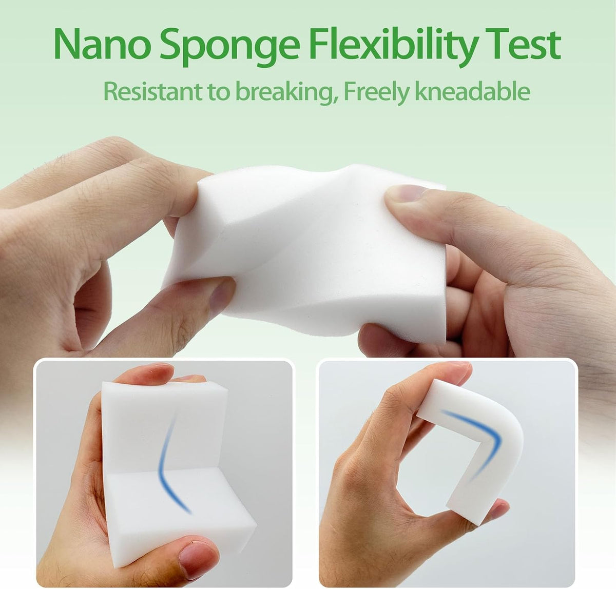 Magic Sponge Melamine Cleaning Eraser, Water-Activated Foam in Bulk (100)
