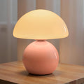 NIORSUN Mushroom Lamp Table Lamp for Bedroom, Portables Cordless Table Lamp,Wireless lamp,Small Bedside Table Touch Lamps for Living Room,Mini Mushroom 5200mAh Battery Operated Lamp Modern Pink