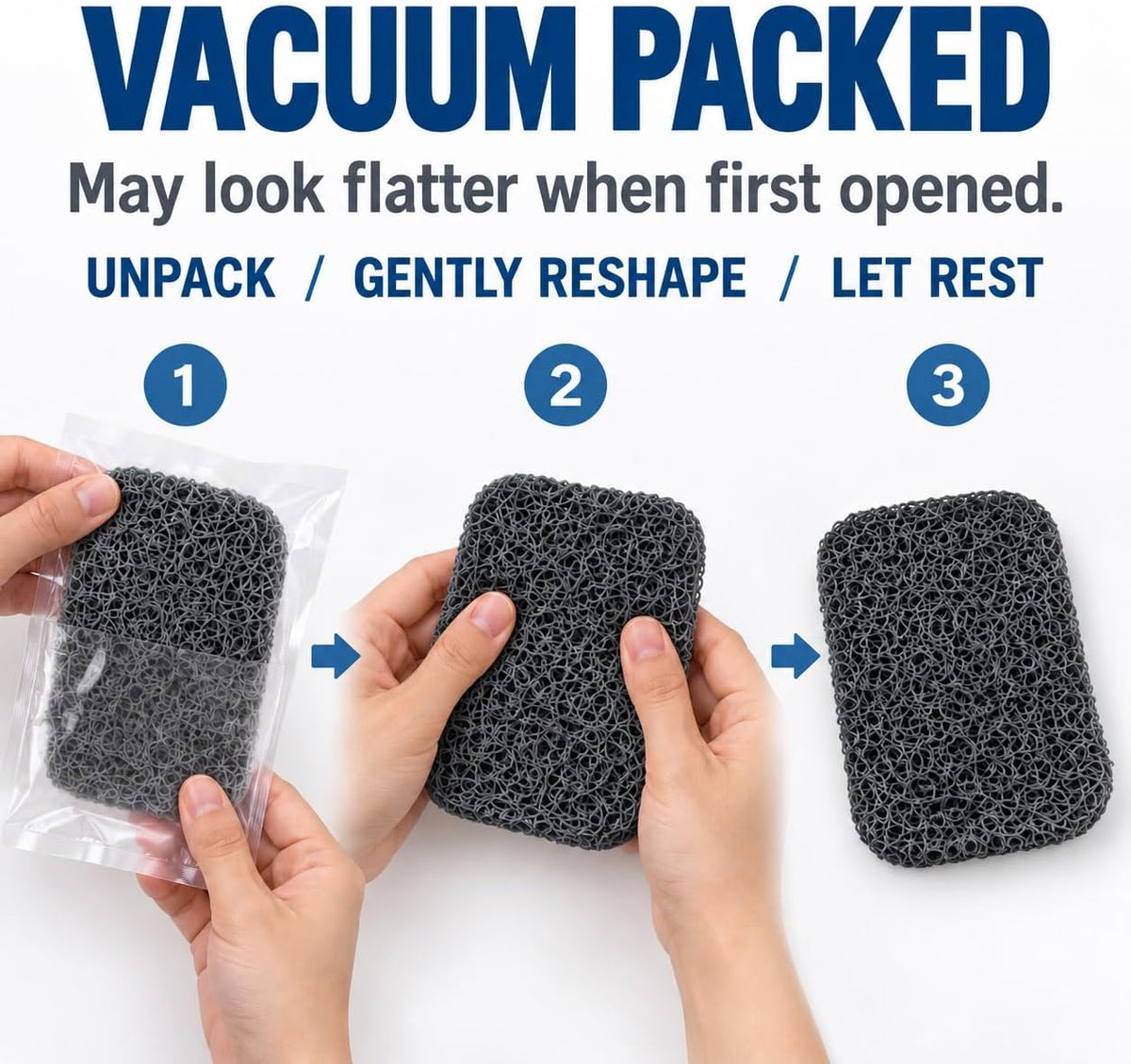 4 Pack Soap Saver Pads for Bar Soap, 4.5 x 3 Inch Soap Lifter Pads, Quick Drain Soap Holder for Soap Dish, Kitchen Sink, Bathroom, Shower and Bathtub, Gray