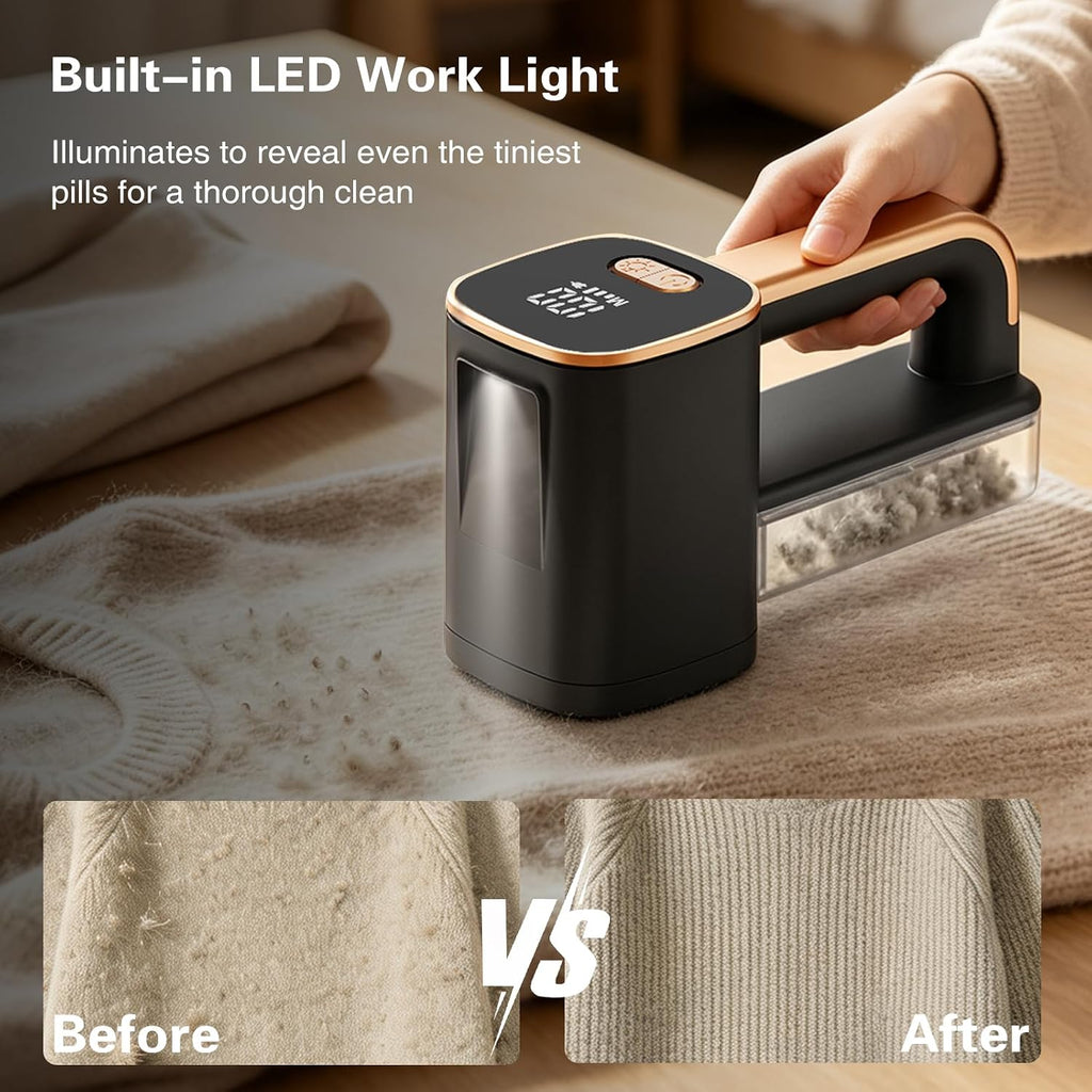 Rechargeable Fabric Shaver for Clothing Furniture Lint Remover with Light