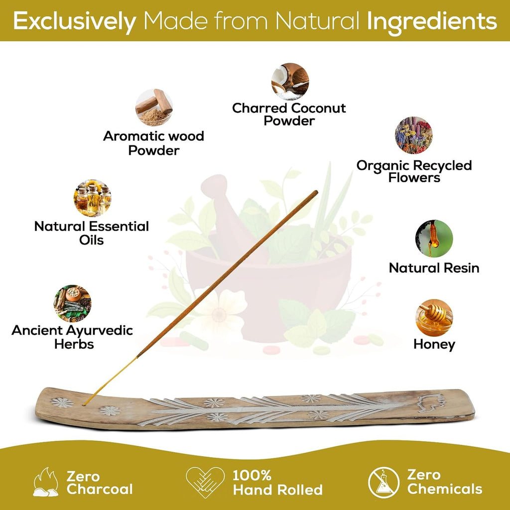 Satya Frankincense Sticks Incense Sticks, Satya Bng Insenses 15gmx12 Pack with Raajsee Incense Holder Bundle, Satya Nagchampa Natural Incense