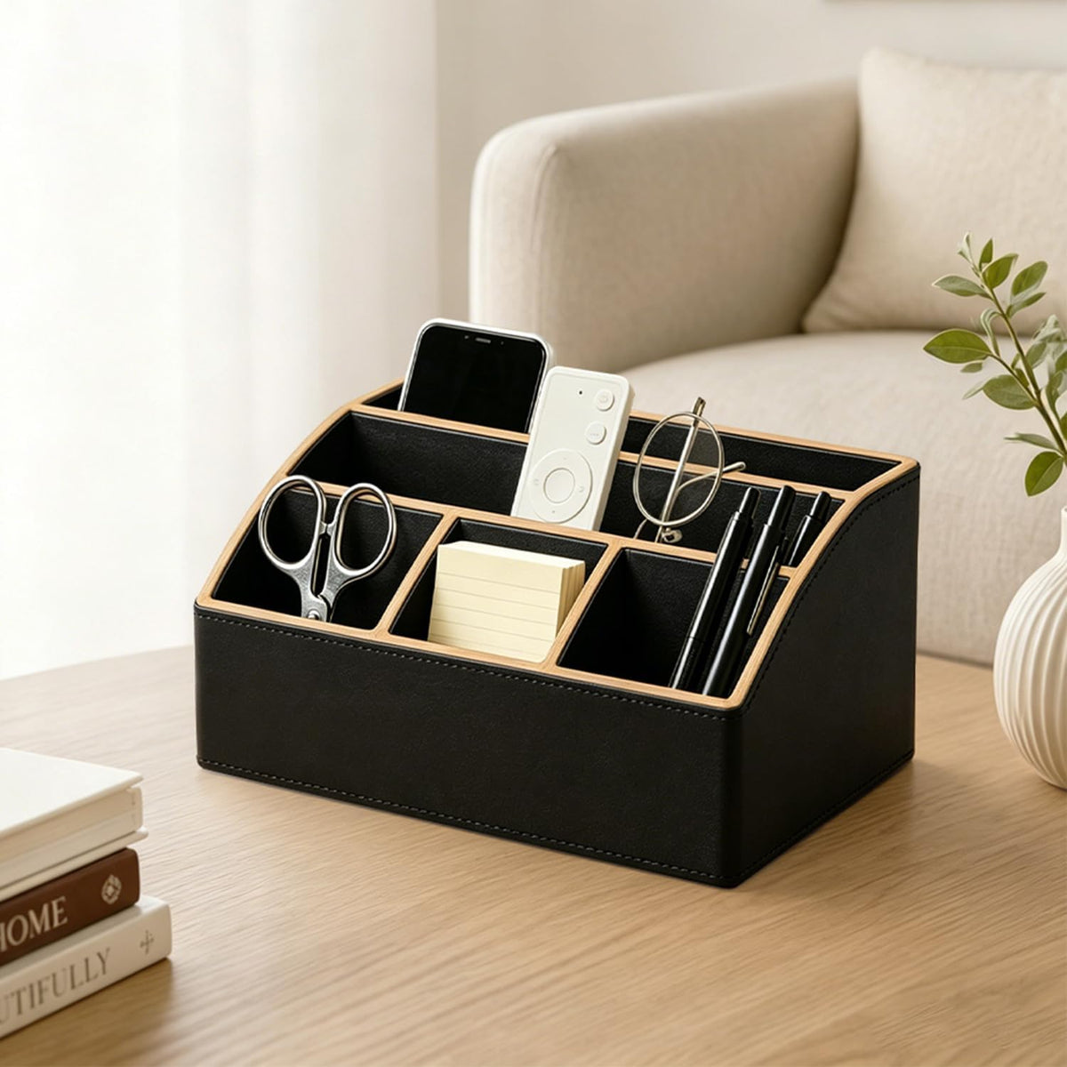 TV Remote Control Holder, Mail Organizer Countertop, Office Bill Sorter
