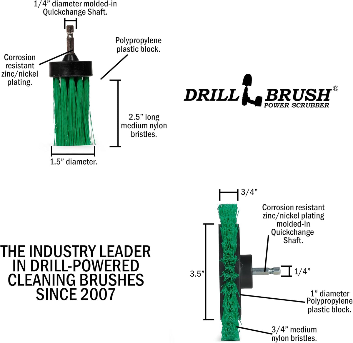 Drillbrush Dishwasher Safe Kitchen Appliance Cleaner Brushes for Drill