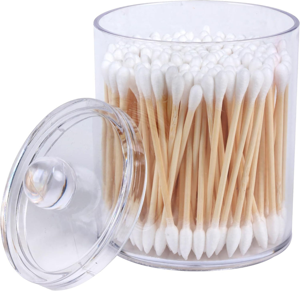 1 Pcs Acrylic Qtip Holder Dispenser,Canisters Apothecary Jar Set,12 oz