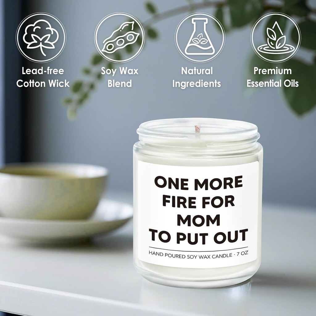 Gift for Mom, Funny Birthday Gift for Moms from Daughter, Son, Mom Candle, Moms Birthday Gifts, Christmas Presents for Mommy, Mother - Lavender & Woods Scented Candle 7oz