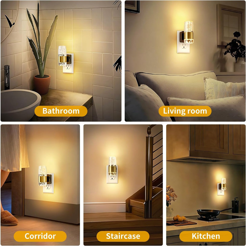 LED Night Light, Dimmable Night Lights Plug into Wall 2 Pack