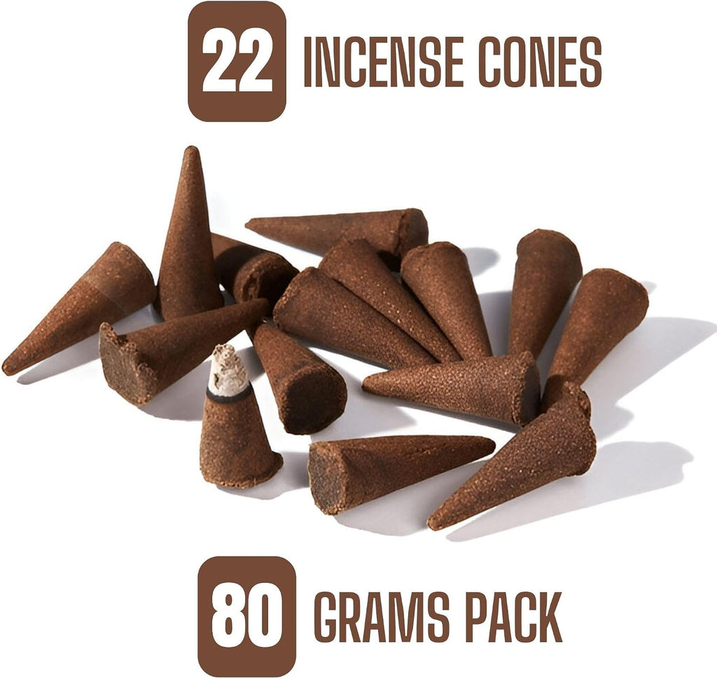 Natural Musk Incense Cones Scent, 22 Pieces, 80 Grams Pack, Chemical Free Musk Incense Sticks Cones Fragrance, Long Lasting by Hashcart