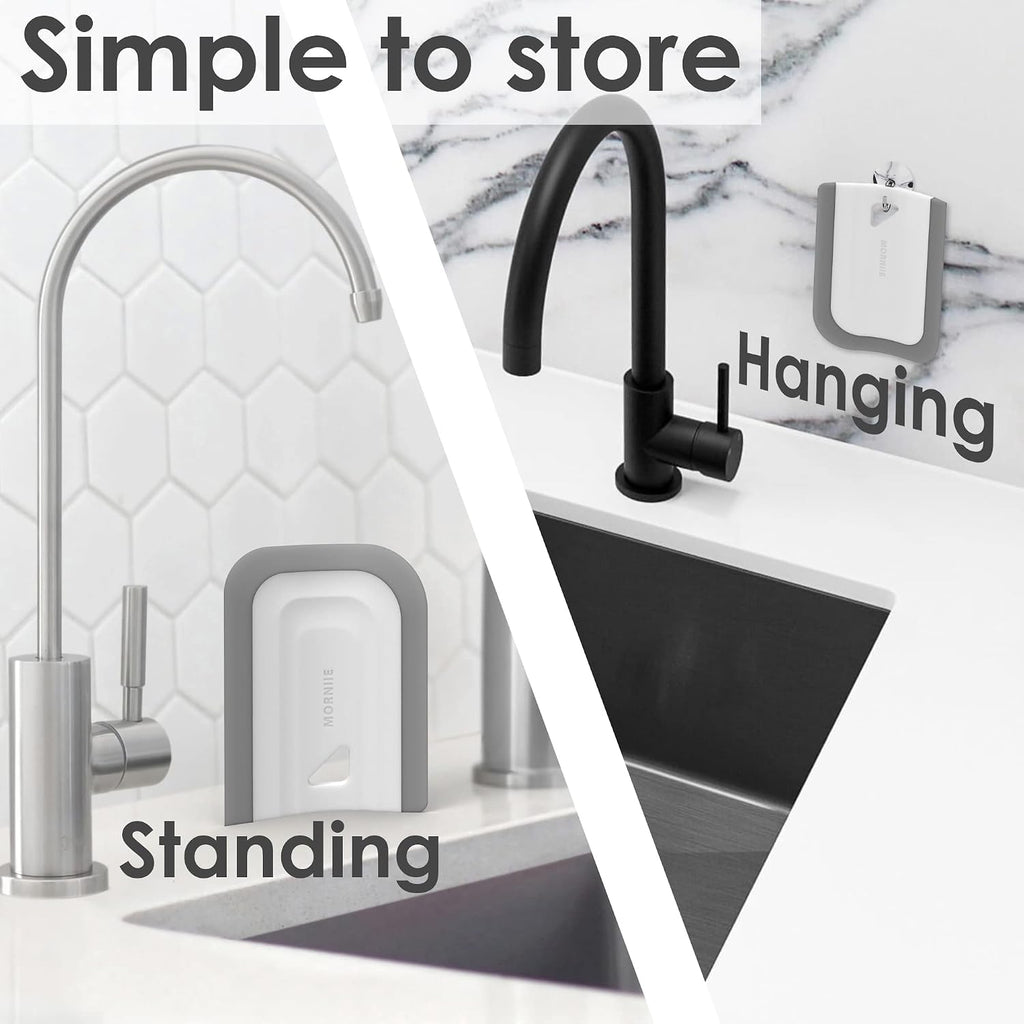 Curved Small Squeegee. Kitchen Sink Squeegee for Sinks, Countertops and Dishes. Multi-Purpose, for Vanity Tops, Bathroom Mirrors, Car Windows and Side Mirrors. 1 Pack
