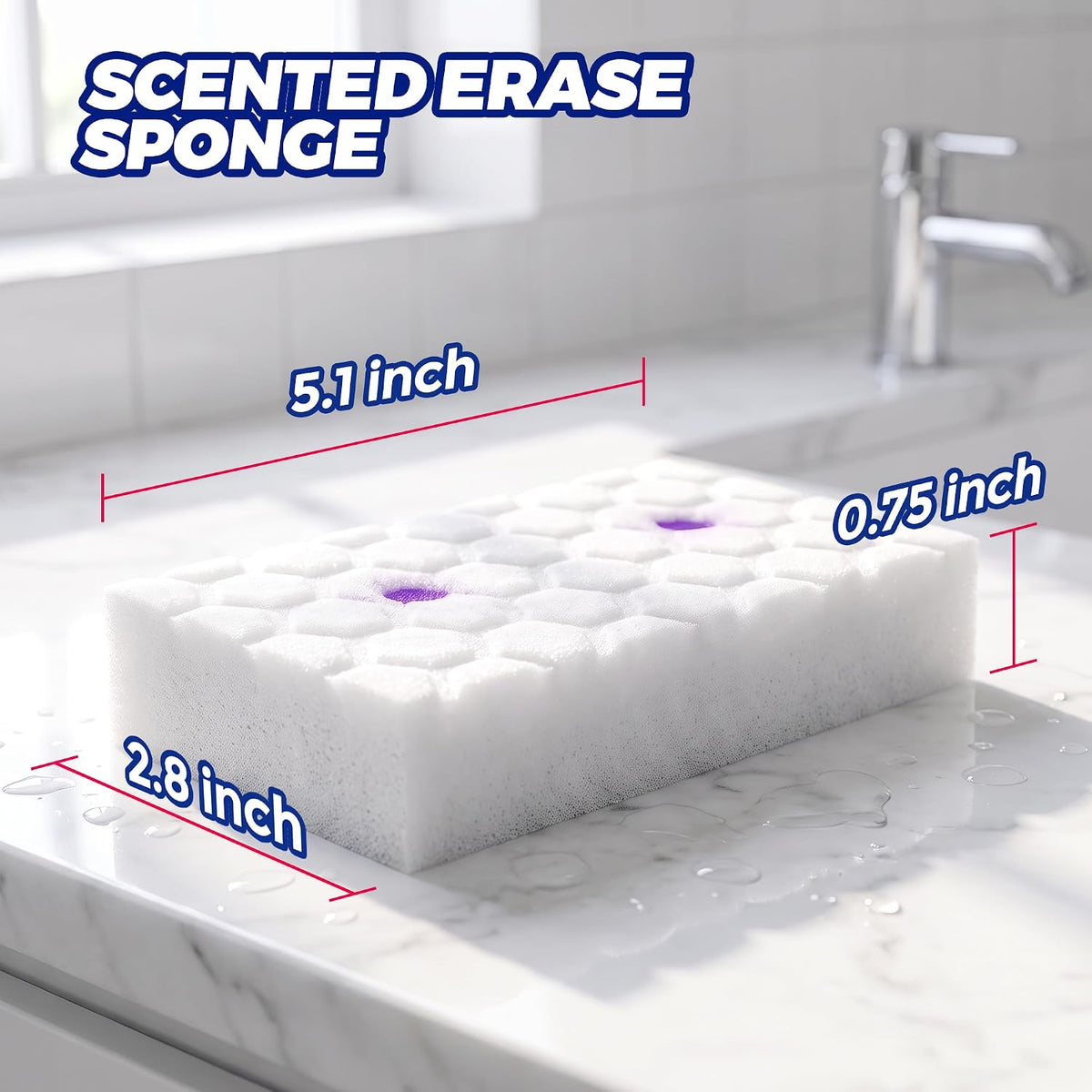 Magic Sponge Eraser Shower Cleaner Bathroom Scrubber 8 Pack
