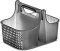 madesmart Shower Tote with Soft Grip Handle, Carbon