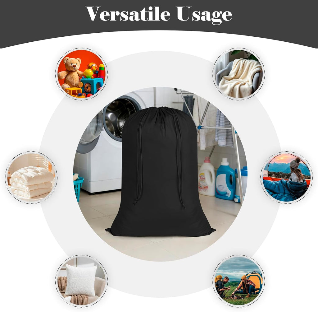 Heavy Duty Nylon Laundry Bag 28"x40" Drawstring Storage for Home