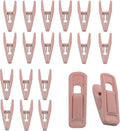 Pink Velvet Hanger Clips, 20PCS Non-Slip Strong Finger Clips for Clothes, Pants, Skirts, Ties, Scarves