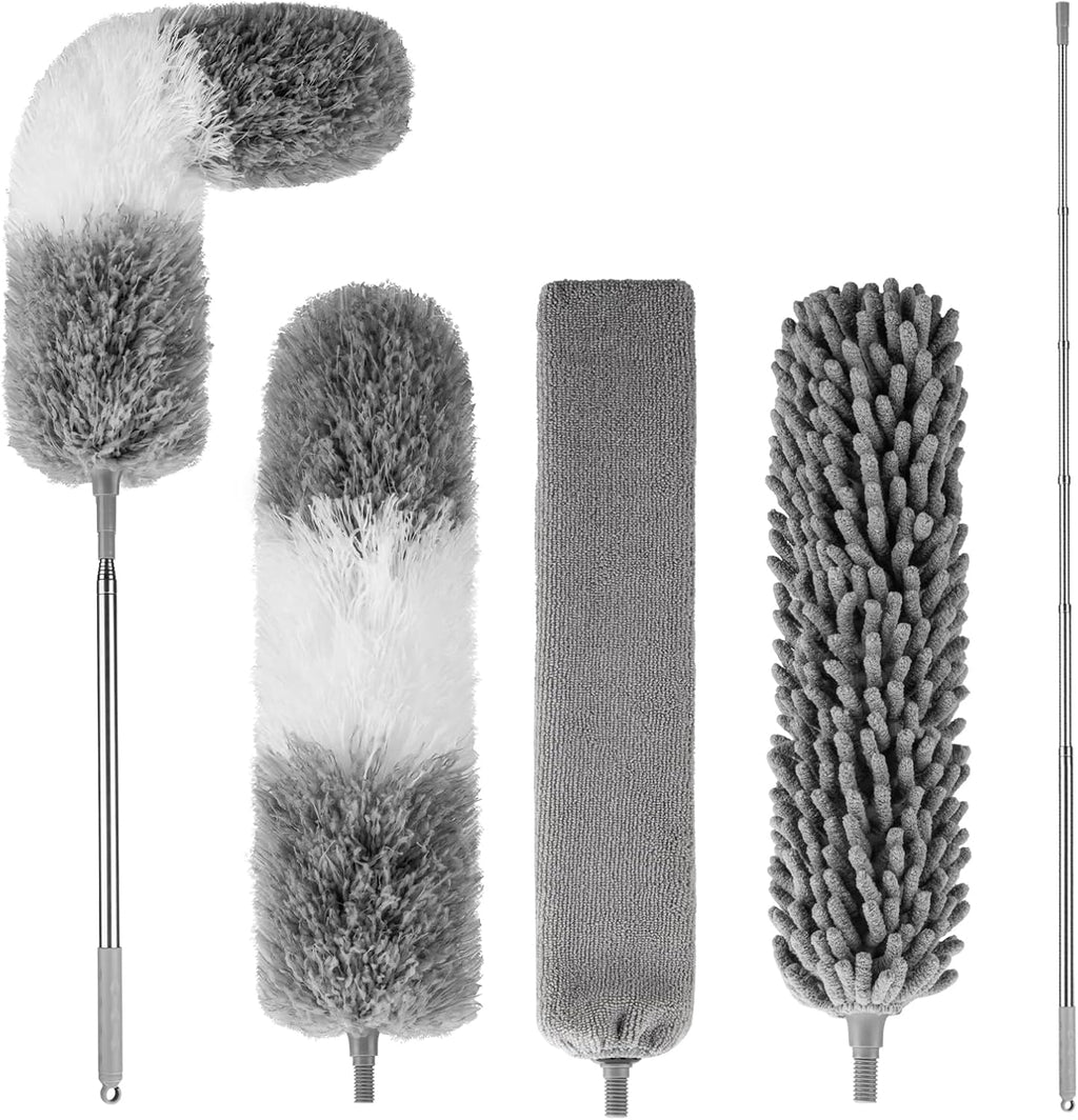 Dusters for Cleaning,Gap Duster and Chenille Duste with Extension Pole