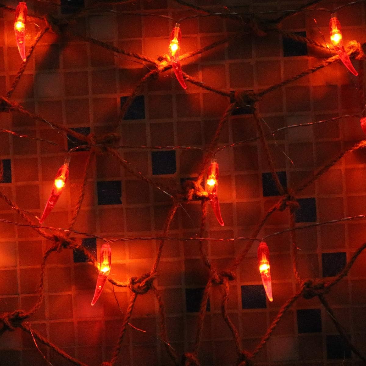 Red Chili String Lights,20ft 40 LED Chili String Lights Battery Operated Remote Contol Fairy Lights for Wedding, Chinese New Year,Spring Festival,Party Decoration,Christmas