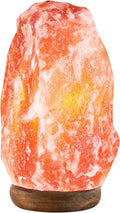 UMAID Himalayan Salt Lamp 8–10"(7–11 lb) Dimmable Pink Rock Salt Lamp with Wooden Base & Night Light Bulb, Spa Decor for Meditation Room, Massage Stones Ambiance, Desk & Bedroom,Gifts for Men & Women