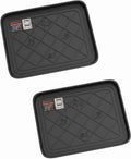Stalwart Indoor Outdoor Boot Trays, Black, 19.75" x 15.5", 2-Pack