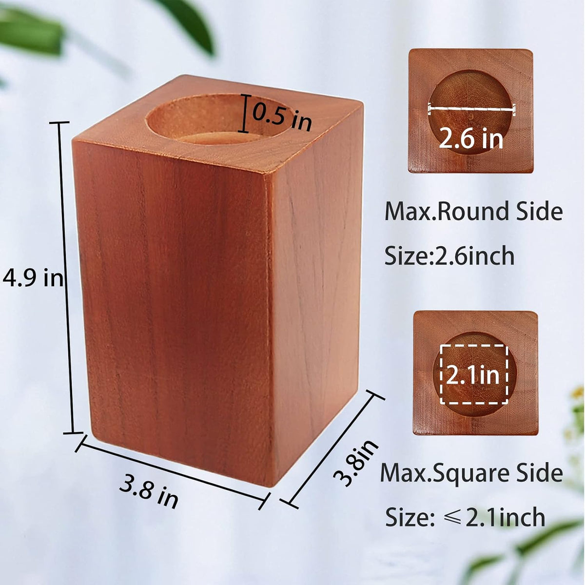 Wood Bed Risers, Furniture Risers-Heights 4.5 Inch Heavy Duty Risers Brown
