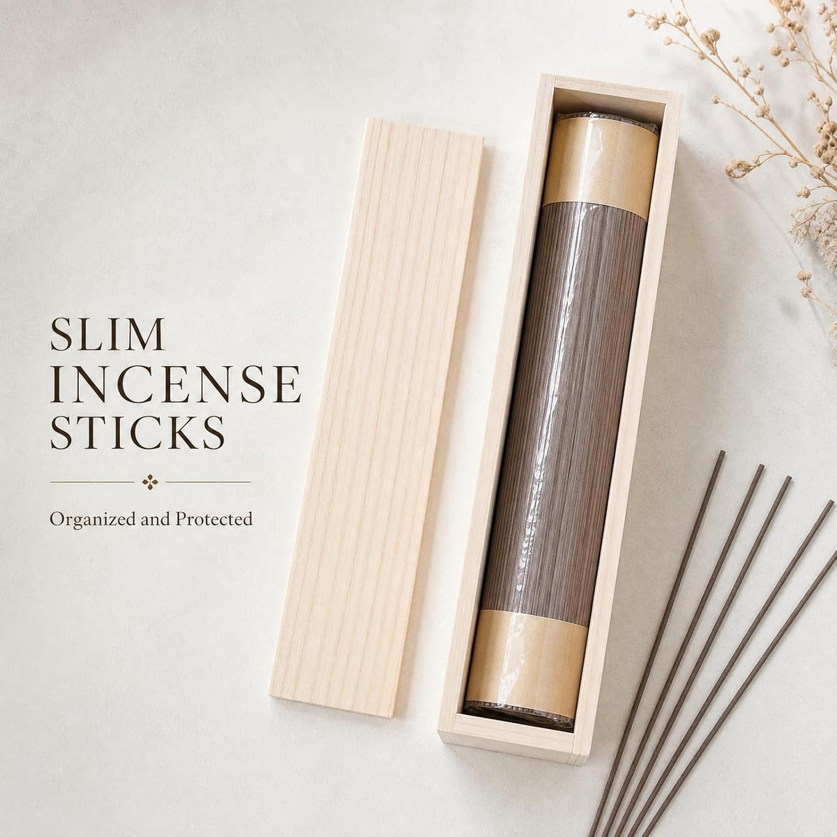 Authentic Lakawood Incense Sticks for Meditation & Purification Natural Chinese Rosewood (Dalbergia) Joss Sticks for Taoist Rituals & Spiritual Cleansing | Long Burning, Low Smoke