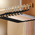 14 Inch Velvet Open Ended Pant Hangers,Space Saving,10 Pack,Black
