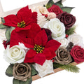 Ling's moment Artificial Burgundy Wedding Flowers Combo, Christmas, Grand