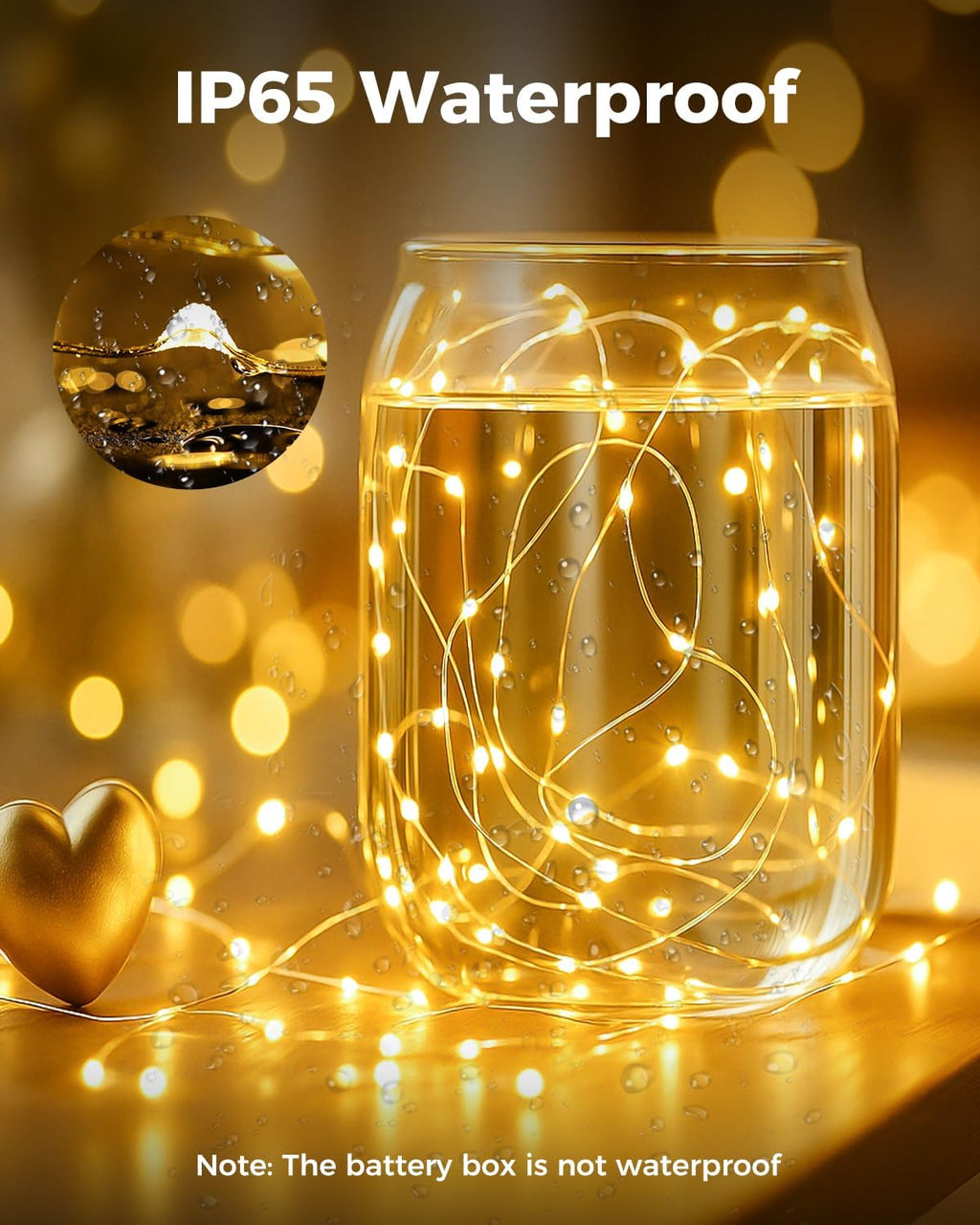 btfarm 6 Pack Fairy Lights Battery Operated, 7FT 20 LED Mini String Lights Waterproof Silver Wire for Mason Jars Centerpiece Table Crafts Bedroom Christmas Decoration, Cool-Warm White