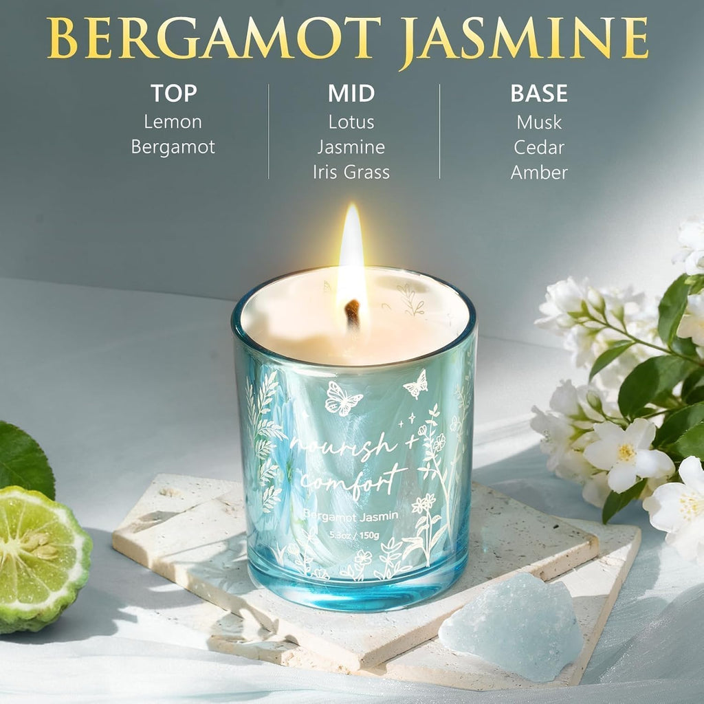 Scented Candles for Women, 3 Pack Soy Wax Candle Gift Sets for Home Scented