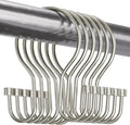 Bathway Shower Curtain Hooks Nickel Shower Curtain Rings with Cylinder, Shower Curtain Hangers 12Pcs Metal Double Shower Curtain Hooks Rust Proof, Smooth Shower Hooks Rings for Shower Curtain