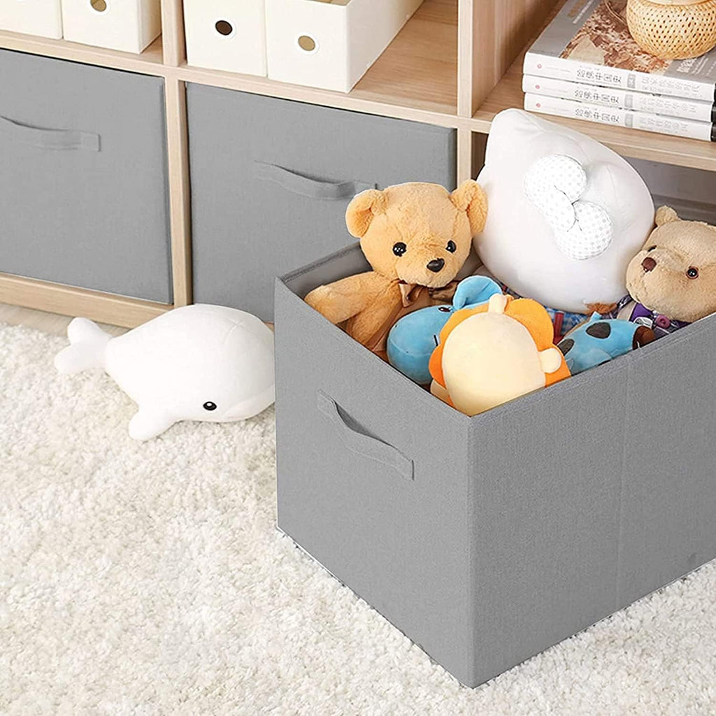 Basic Fabric Storage Bins 10.6 x 10.6 x 11 Storage Cubes 1 Pack Grey