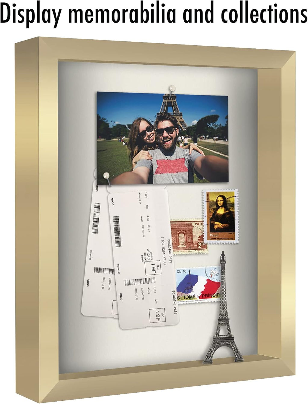 Americanflat 11x14 Shadow Box Frame - Engineered Wood - Gold