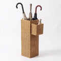 Rattan Umbrella Stand with Drip Tray,Umbrella Holder with Small Basket for Entryway, Tall Wicker Basket for Storage, Woven Organizer for Inoor, Outdoor, Home, Office, Hotel