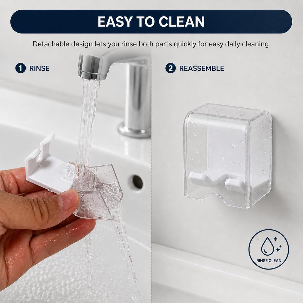 Toothbrush Holders for Bathroom Wall, 2 Pack with Flip Covers and Drainage