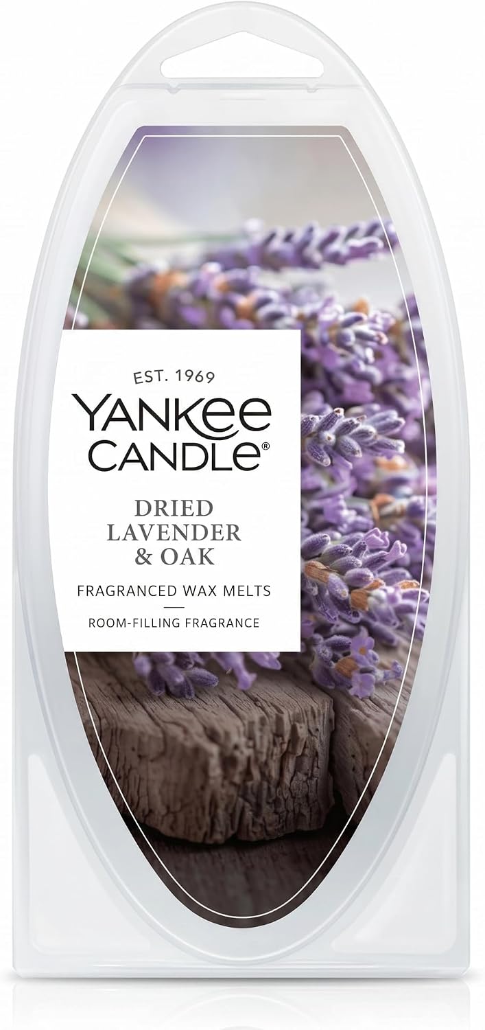 Yankee Candle Fresh & Clean Fragranced Wax Melts Variety Pack, 6 Wax Spheres per Package, Pack of 4 (24 Cubes Total), Clean Cotton, Ocean Air, Dried Lavender & Oak, Seaside Woods