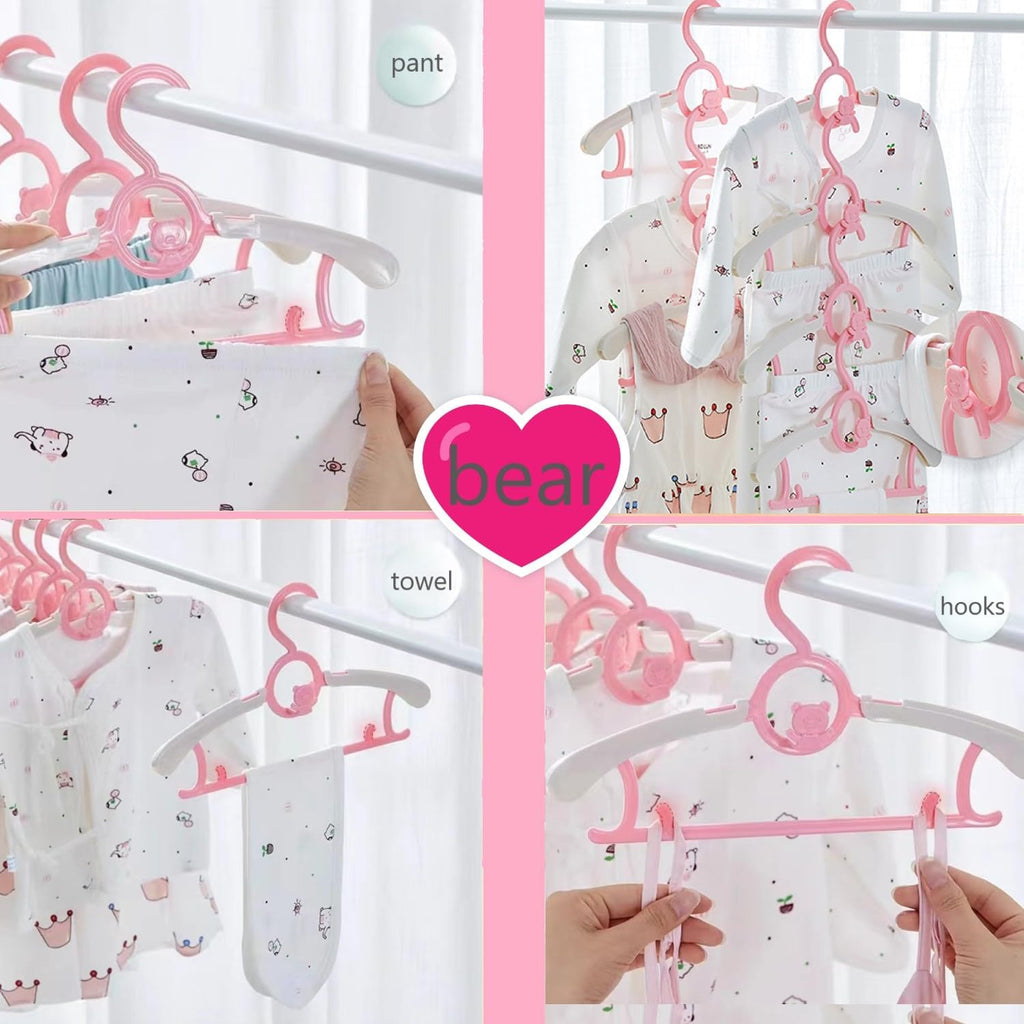 Baby Clothes Hangers 20 Pack, Plastic Kids Hangers Space Saving for Closet