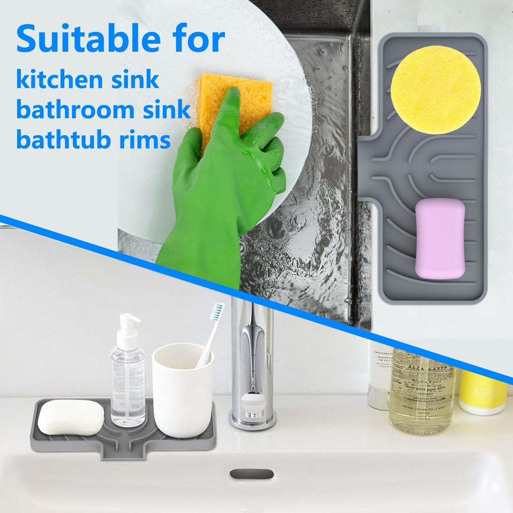 Sponge Holder for Kitchen Sink,10"x 4",Dish Sponge Holder Soap Tray