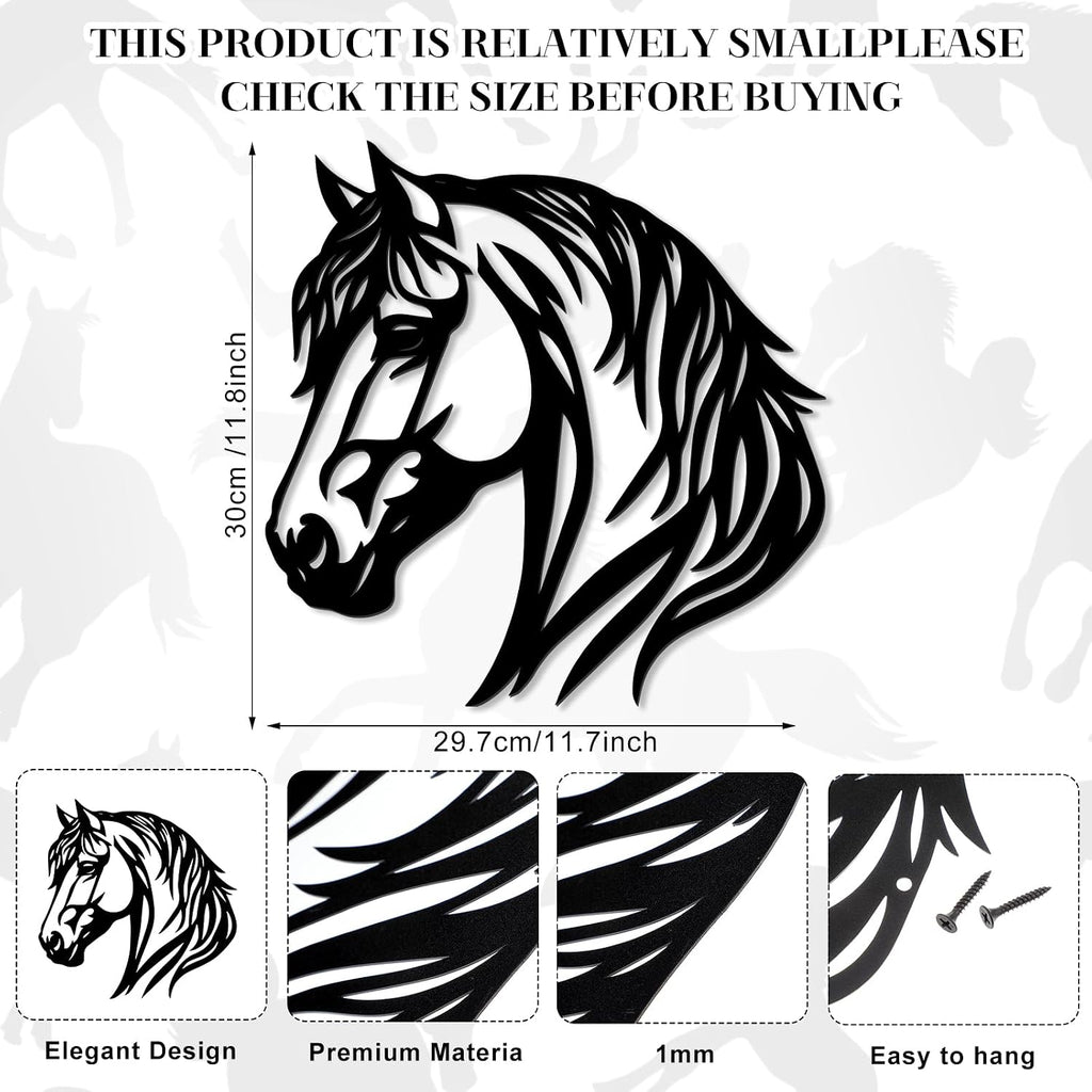 Otoolling Black Metal Horse Wall Art Horse Pictures Wall Decor