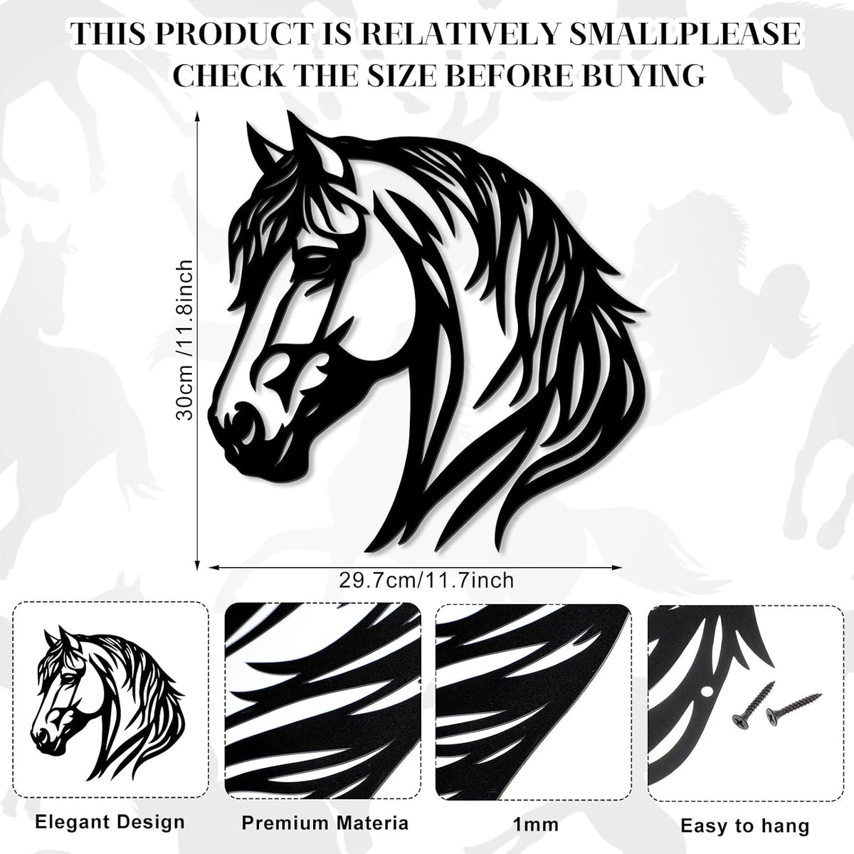 Otoolling Black Metal Horse Wall Art Horse Pictures Wall Decor