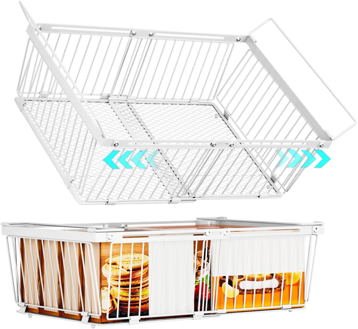 Large Freezer Organizer Bins for 10 to 20 Cu.Ft,2 Pack , Leak-Proof Bottom