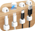 Viaky 8 Pack Magnetic Cord Holder,White Cable Clip for Desk Car Home Office