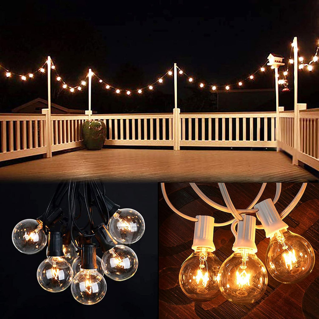 Outdoor String Light, 100Ft Waterproof Patio Lights with 105 Glass Bulbs