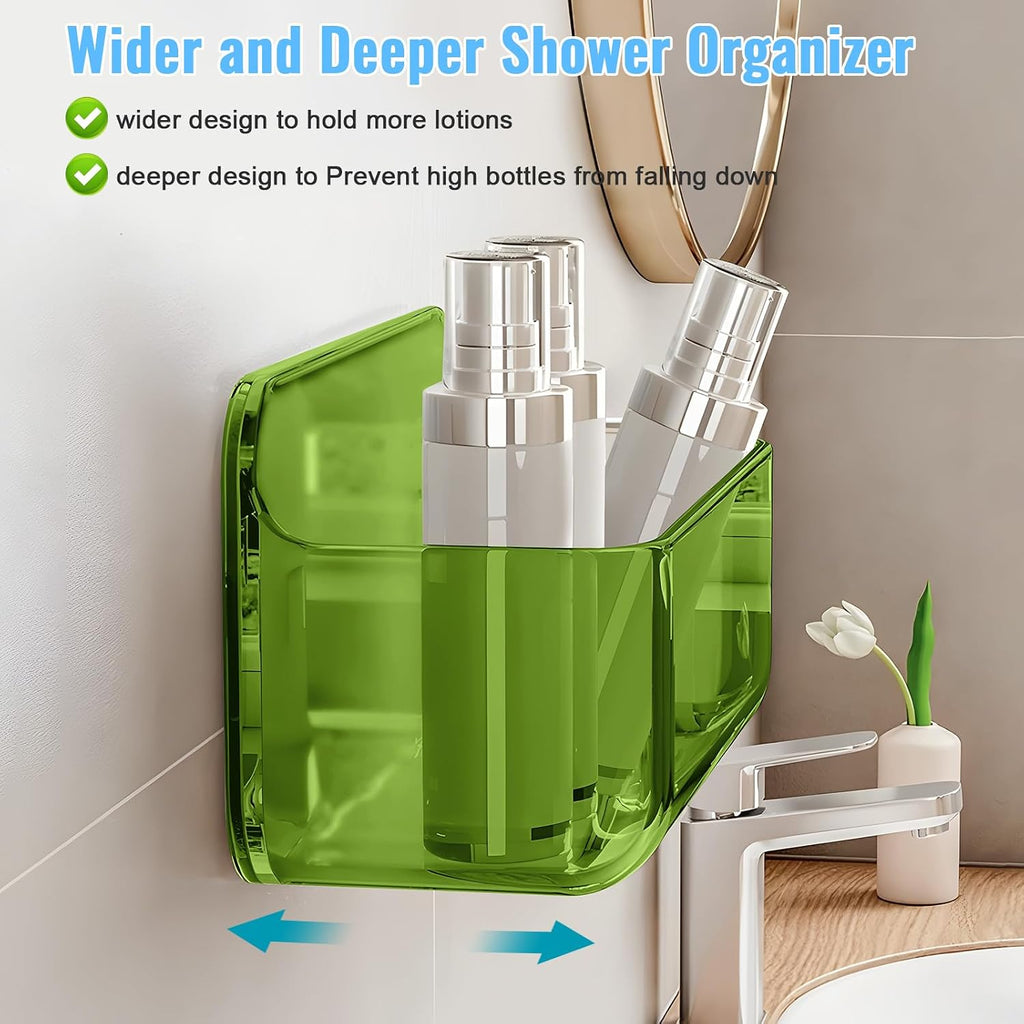 CGBE 2-Pack Cabinet Door Organizer, Self Adhesive Bathroom Shelves, Green