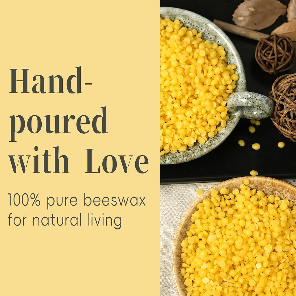 Beeswax Pillar Candles 6 Pack, 2x5 Inch Unscented Bee Wax