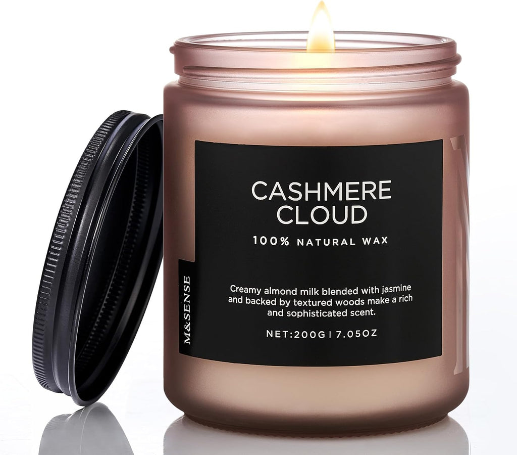 M&SENSE Cashmere Cloud Scented Candles for Home Cozy Winter Gifts Women