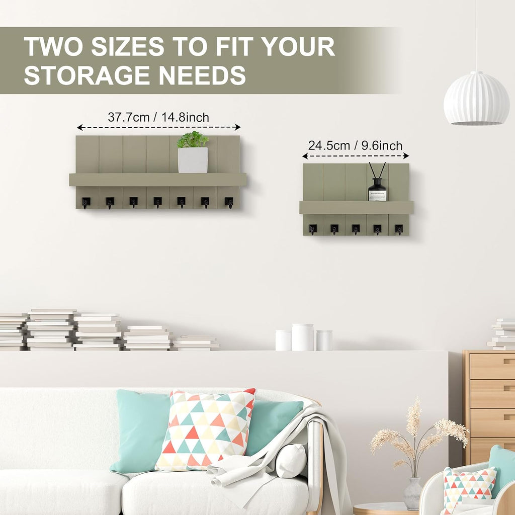 Key Holder for Wall, Decorative Key Holder with Shelf