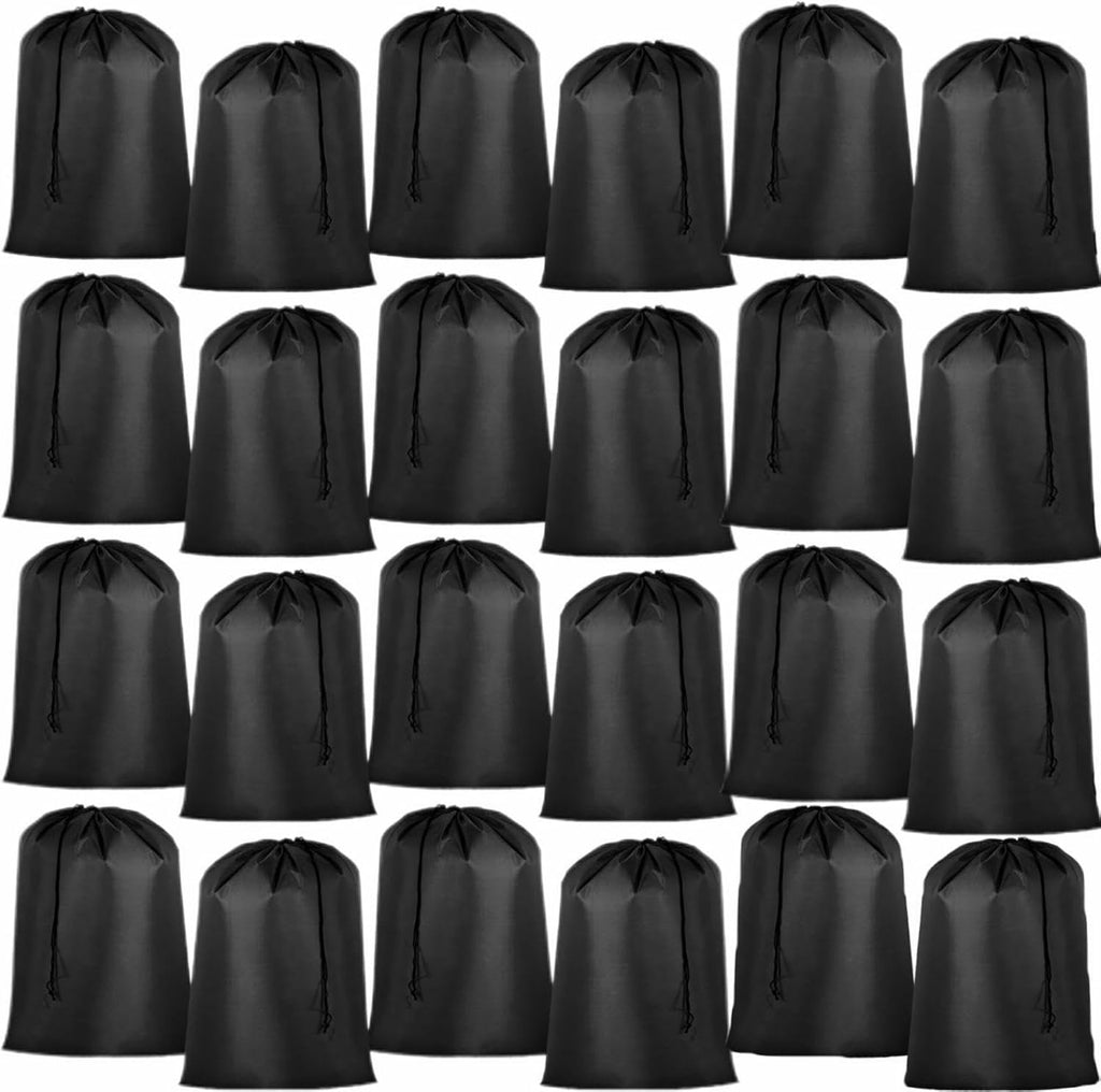 Woanger 24 Pack 28 x 45 Inch Extra Large Laundry Bags Bulk, Black