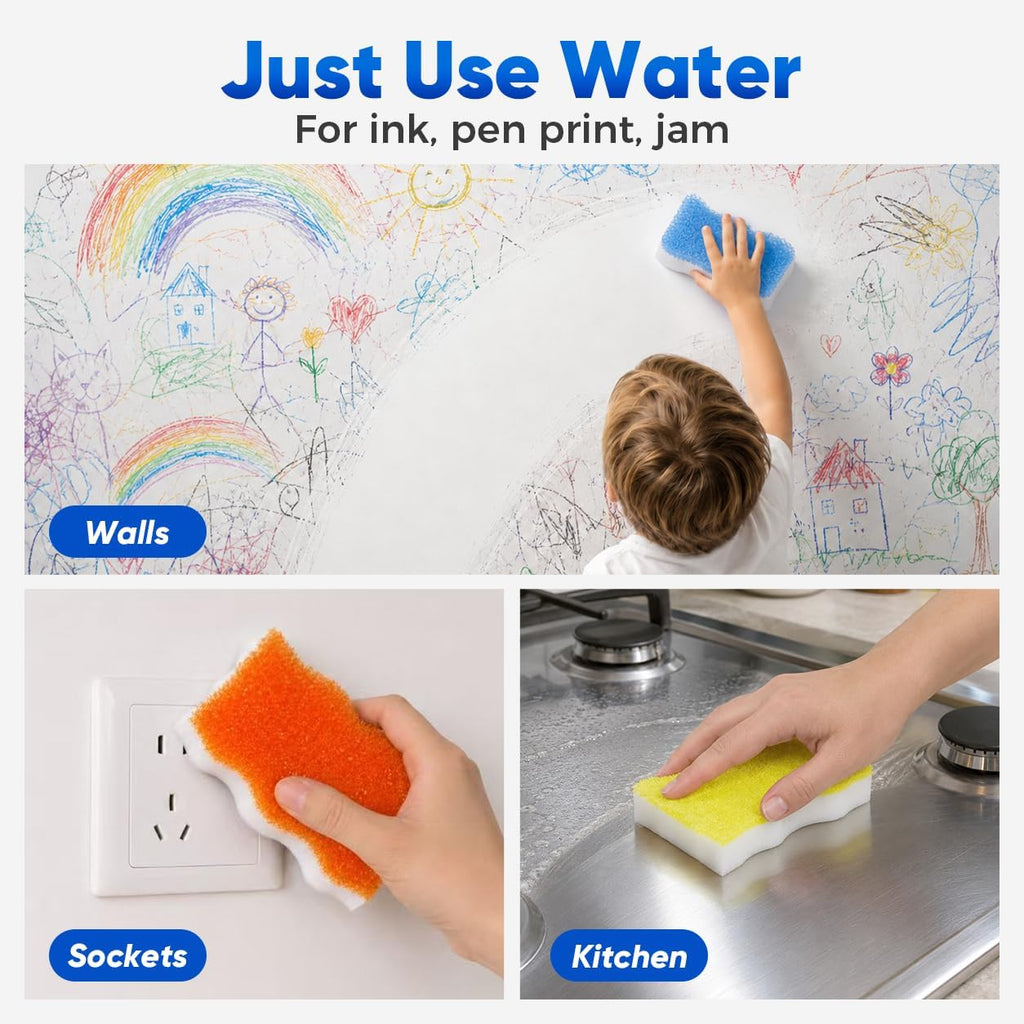 GLIMGLINT Magic Sponges Eraser for Shower and Tub, 6 PK Melamine Sponge
