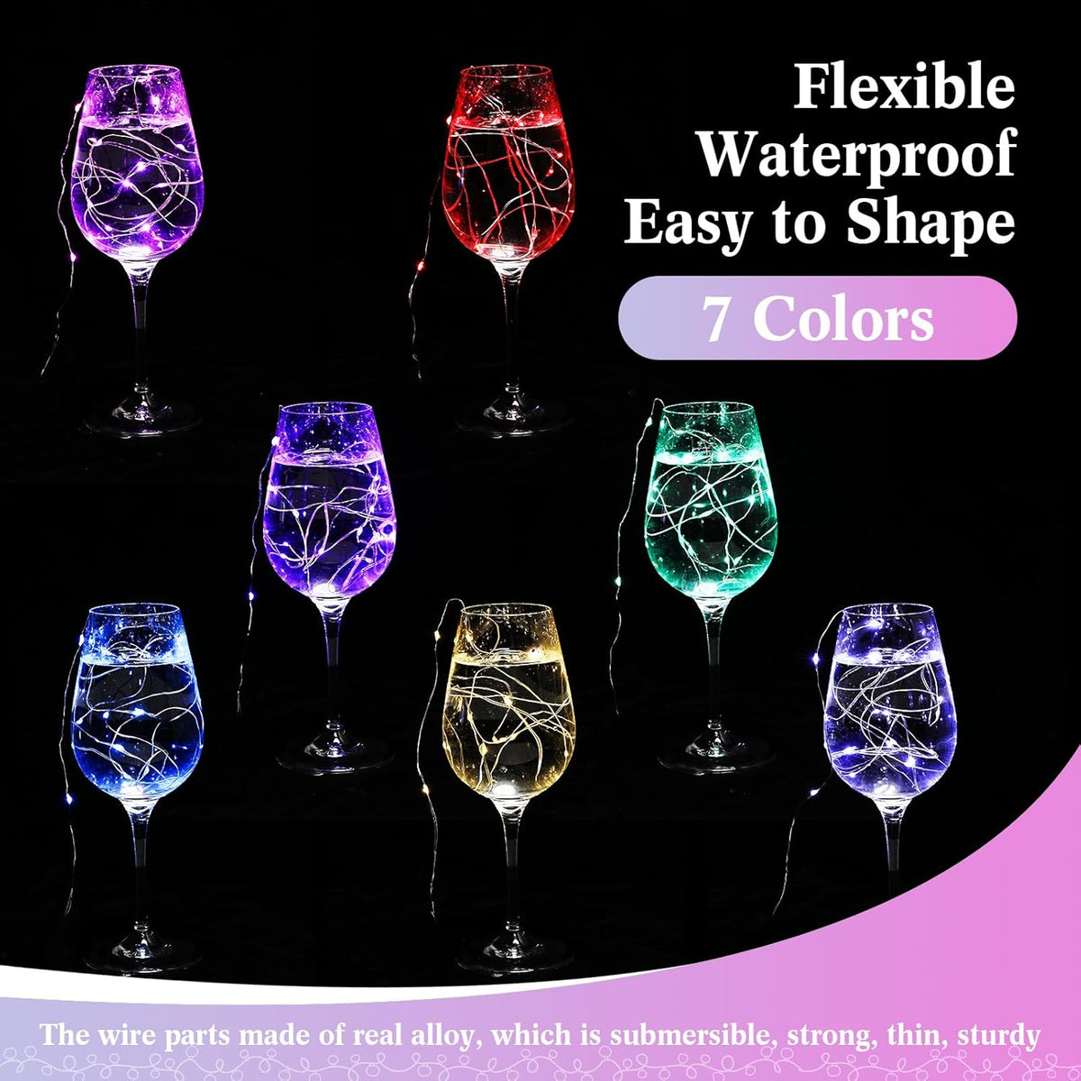 Tuanse 20 Pack LED Fairy Lights Battery Operated 3 Modes, Colorful Color