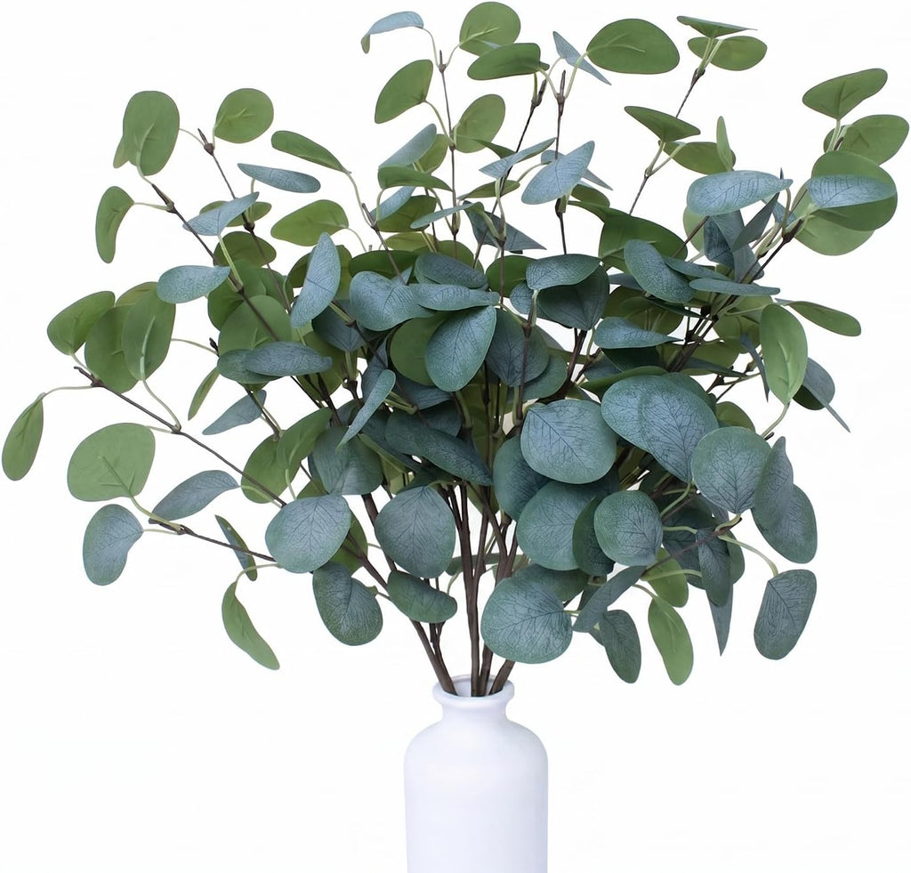 4pcs 24" Artificial Eucalyptus Stems for Vase Decor