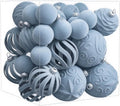 36Pcs Velvet Shatterproof Christmas ball Ornaments Set (Blue)