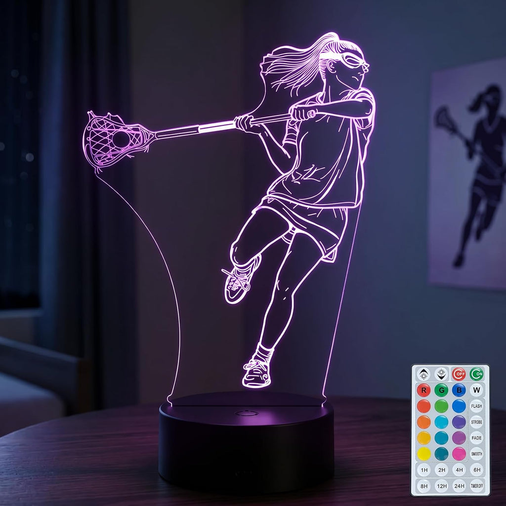 Lacrosse Night Light, Lacrosse Gifts for Girls Women