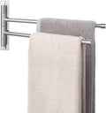 KES Bathroom Towel Bar 13.8 Inch, Swing Out 2-Arm, Wall Mounted